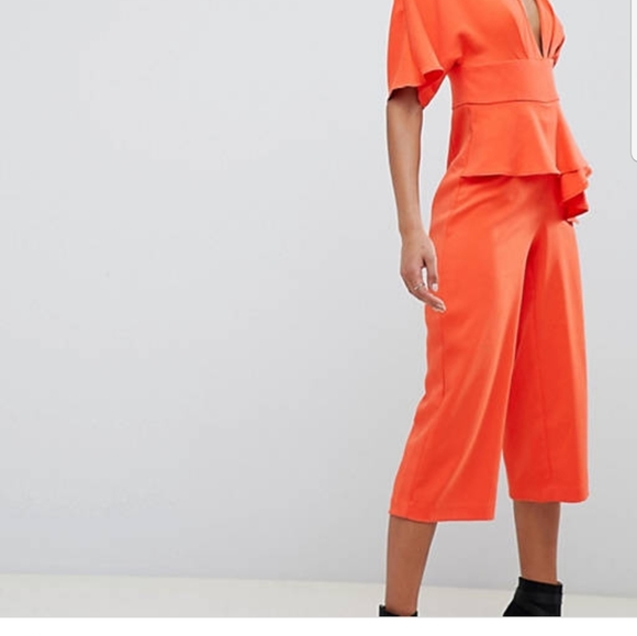 Lavish Alice Kimono Sleeve Peplum Culotte Jumpsuit - Picture 2 of 10